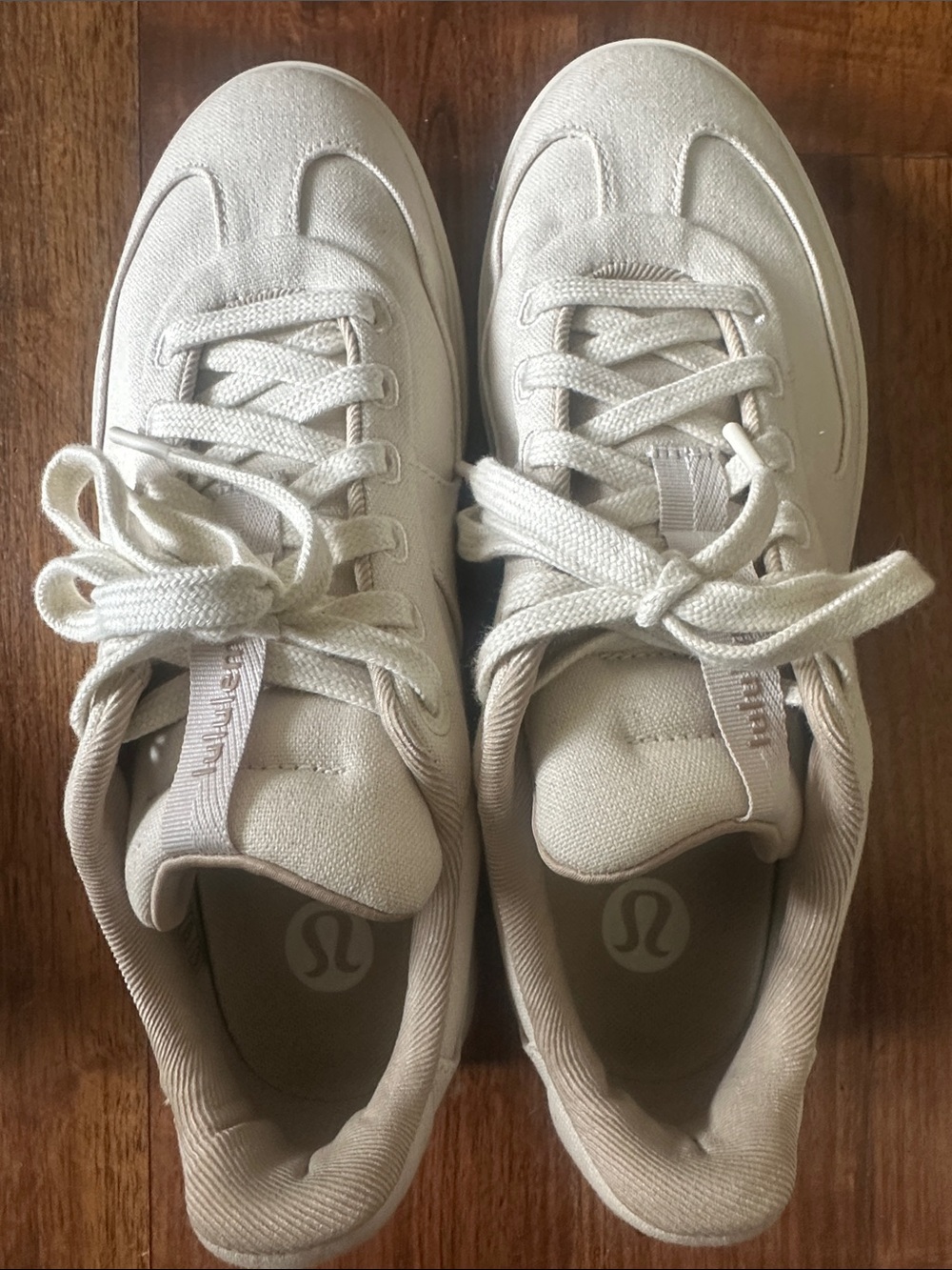 lululemon athletica Cream Canvas Low-Top Sneakers Cityverse